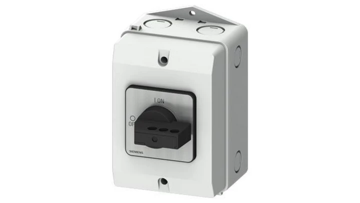 Rozłącznik główny w obudowie ekranowanej 3P 25A 9.5kW AC23A 400V styki pom wyprz 1Z 1R blokowanie w poz O i I 3LD2184-2GP21