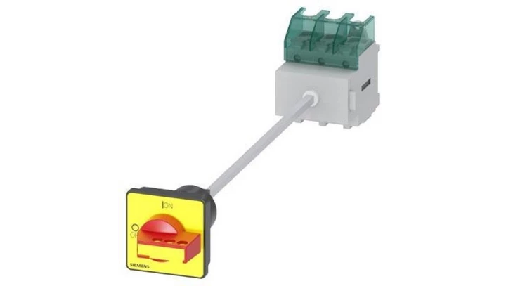 Rozłącznik główny/awaryjny 3P 63A 22kW AC23A 400V montaż na płycie z wałkiem pokrętło piórkowe 4 otwory 3LD2517-0TK13