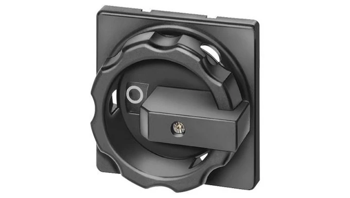 Pokrętło obrotowe czarne do 3LD25/27/28 montowanych tablicowo otwór centralny 22.5 mm 3LD9284-1D