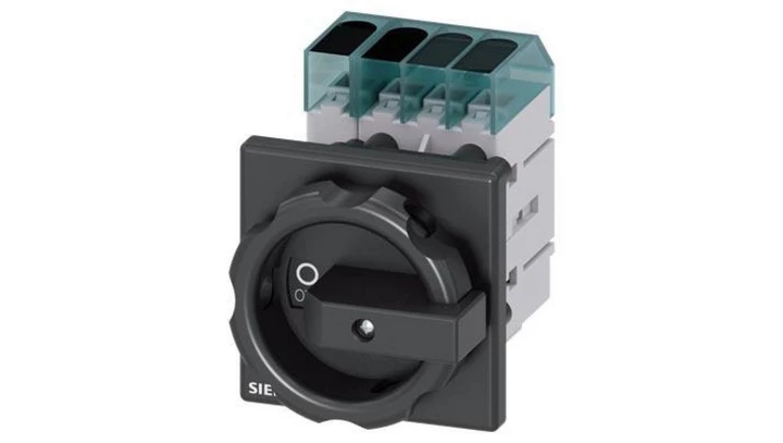 Rozłącznik główny 3P+N 32A 11,5kW AC23A 400V montaż tablicowy otwór centralny 22.5 mm pokrętło czarne 3LD3254-0TL51