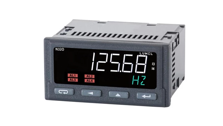 Programowalny miernik impulsów częstotliwości oraz okresu. N32O 210000000M0 Zasilanie 20-40V a.c. / 20-60V d.c. RS485
