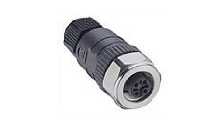 Złącze do samokonfekcjonowania M12 żeńskie proste 8-pinowe z nakrętką RKCN 8/9