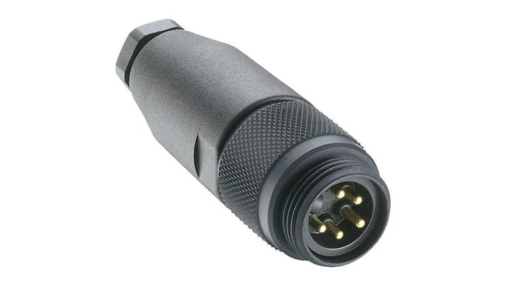 Złącze zasilające do samokonfekcjonowania męski proste 5-pin(4+PE) 230 V AC/DC 9 A czarny RSC 50/11