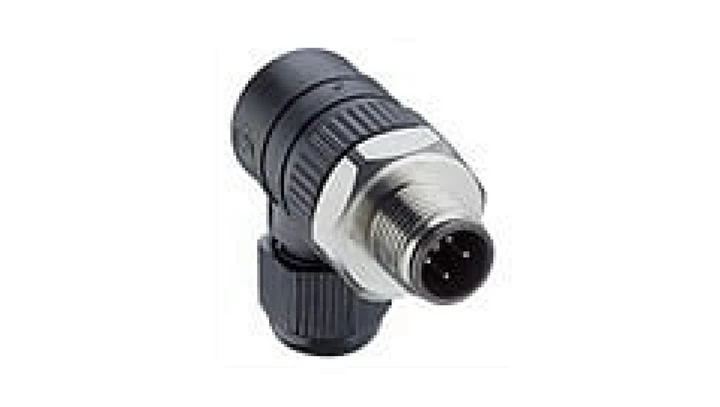 Złącze do samokonfekcjonowania M12 męskie kątowe 5-pinowe ze stalową heksagonalną gwintowaną nakrętką RSCWN 5/7