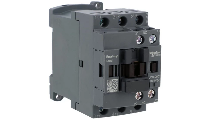 Stycznik mocy Easy TeSys Control AC-3, 9A, 3P (1NC), cewka 24V DC LC1E0901BD