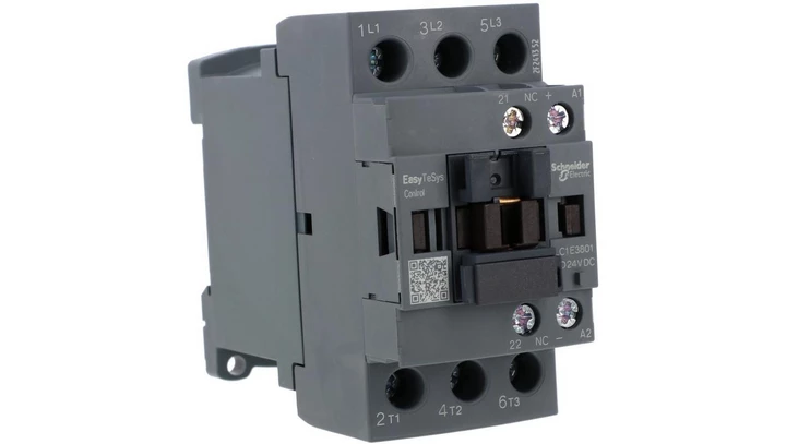 Stycznik mocy Easy TeSys Control AC-3, 38A, 3P (1NC), cewka 24V DC LC1E3801BD