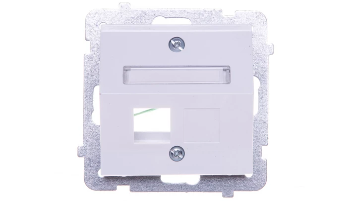 SONATA Obudowa gniazda pojedynczego typu Keystone skośna biały mat GPK-1RS/p/75