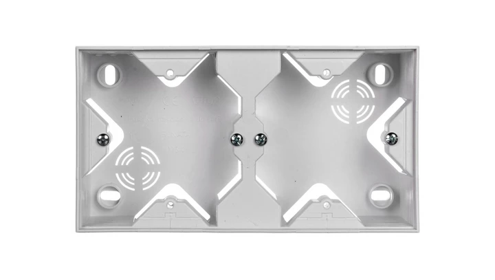 SONATA Puszka instalacyjna do serii SONATA podwójna biały mat PNP-2R/75