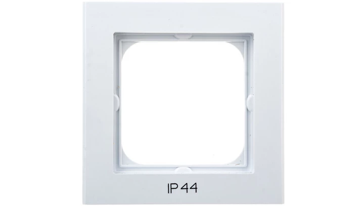 SONATA Ramka pojedyncza do łączników IP-44 biały mat RH-1R/75