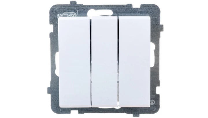 SONATA Łącznik potrójny biały mat ŁP-13R/m/75