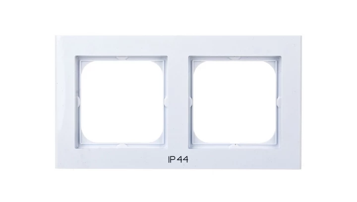 SONATA Ramka podwójna do łączników IP-44 biały mat RH-2R/75