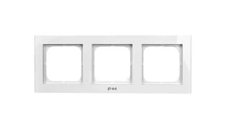 SONATA Ramka potrójna do łączników IP-44 biały mat RH-3R/75