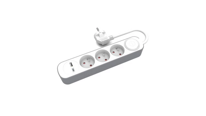 Przedłużacz stały 3x z włącznikiem oraz gniazdami USB A USB C 3m PS-370WS+USBA+USBC/3 E W-30001