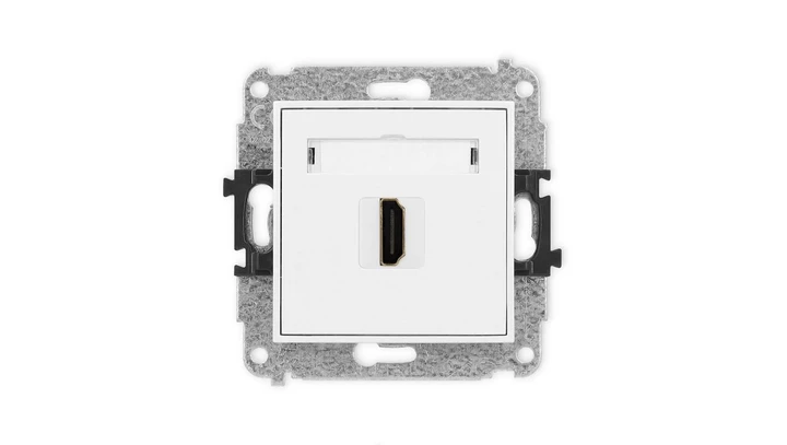 MINI Mechanizm gniazda pojedynczego HDMI 2.1, 8K biały MHDMI-5