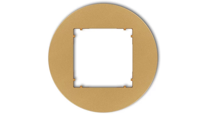 MINI Ramka uniwersalna pojedyncza okrągła z tworzywa złoty 29MRTO-1