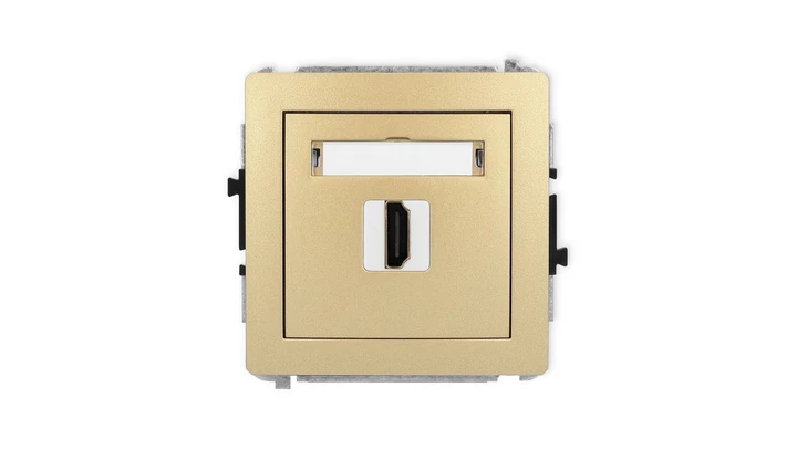 DECO Mechanizm gniazda pojedynczego HDMI 2.1, 8K złoty 29DHDMI-5
