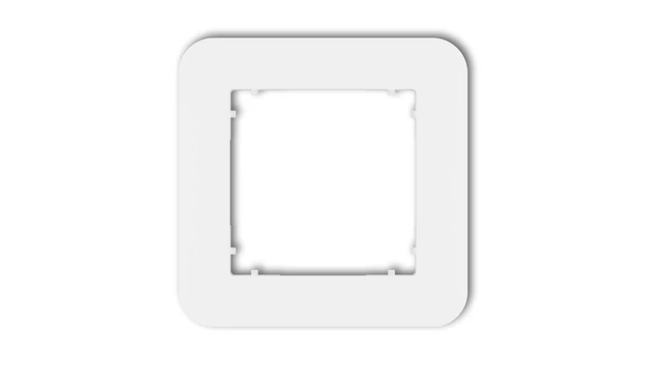 MINI Ramka uniwersalna pojedyncza zaokrąglona z tworzywa biały MRTZ-1