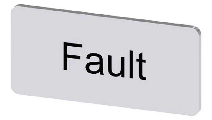 Etykieta samoprzylepna 12,5x27mm srebrna czarna inskrypcja /Foult/ SIRIUS ACT 3SU1900-0AC81-0EC0 /10szt./