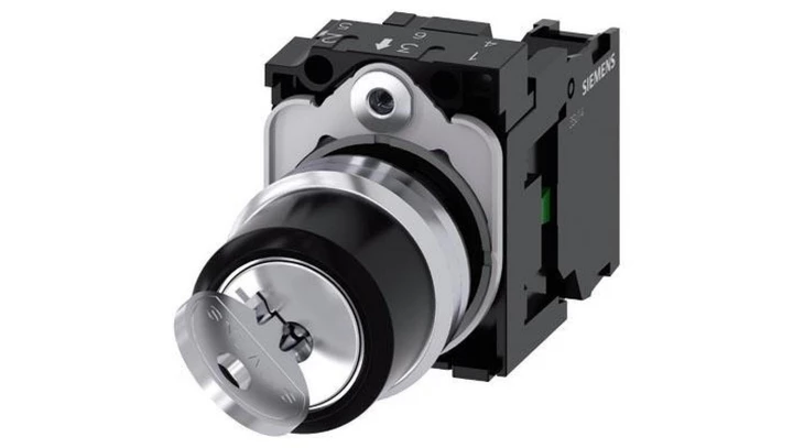 SIRIUS ACT, PRZEŁĄCZNIK Z KLUCZEM RONIS, 22MM, OKRĄGŁY, METAL, BŁYSZCZĄCY, NR ZAMKA SB30, Z 2 KLUCZAMI, 2 POZ.3SU1150-4BF11-1BA0