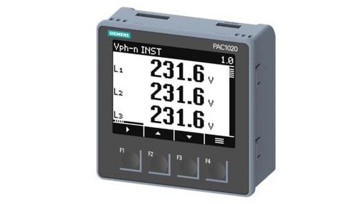 Miernik Parametrów Sieci z licznikiem energ. SENTRON PAC1020 96X96 LCD Uz100-250vAC/DC Uwe. 400/230V Iwe X/1A/X/5A 7KM1020-0BA01