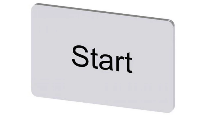 Etykieta samoprzylepna 17.5x27mm srebrna inskrypcja /Start/ SIRIUS ACT 3SU1900-0AD81-0DT0 /10szt./