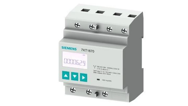 Miernik wartości elektrycznych na szynę Siemens 7KT1670