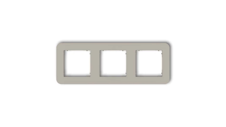 MINI Ramka uniwersalna potrójna zaokrąglona z tworzywa taupe 60MRTZ-3