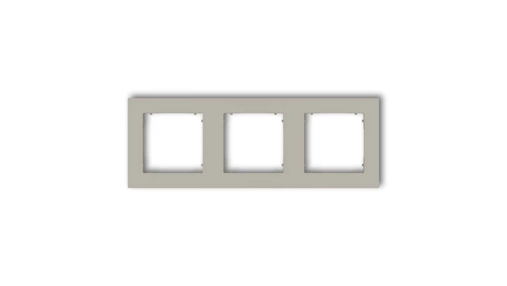 MINI Ramka uniwersalna potrójna kwadratowa z tworzywa taupe 60MR-3