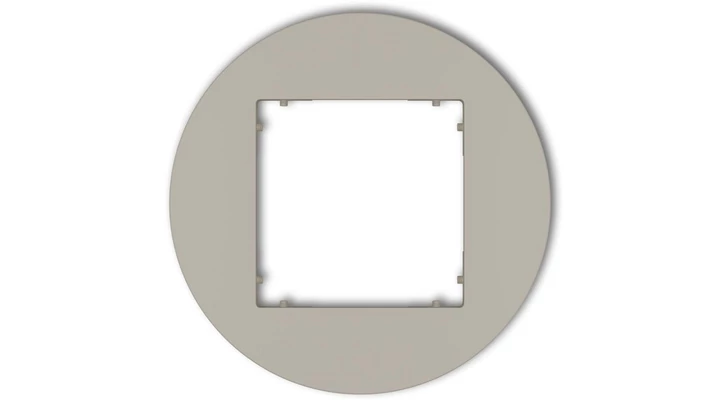 MINI Ramka uniwersalna pojedyncza okrągła z tworzywa taupe 60MRTO-1