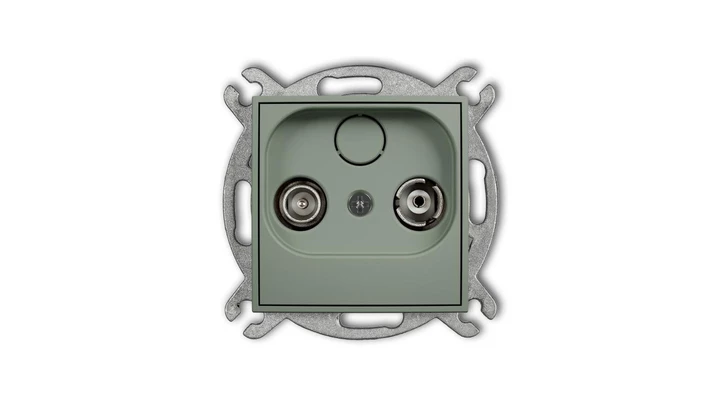 MINI Mechanizm gniazda abonenckiego RTV przelotowego 15dB szałwiowy 61MG15P