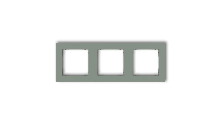 MINI Ramka uniwersalna potrójna kwadratowa z tworzywa szałwiowy 61MR-3