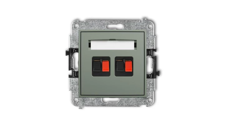 MINI Mechanizm gniazda głośnikowego podwójnego szałwiowy 61MGG-2