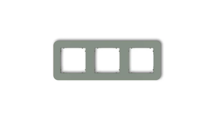 MINI Ramka uniwersalna potrójna zaokrąglona z tworzywa szałwiowy 61MRTZ-3