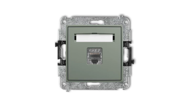 MINI Mechanizm gniazda komputerowego pojedynczego 1xRJ45, kat. 7, ekranowany, 8-stykowy szałwiowy 61MGK-9