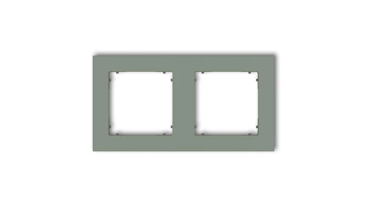 MINI Ramka uniwersalna podwójna kwadratowa z tworzywa szałwiowy 61MR-2