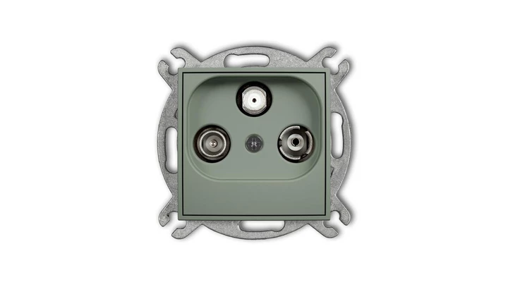 MINI Mechanizm gniazda abonenckiego RTV-SAT przelotowego 10dB szałwiowy 61MGSP