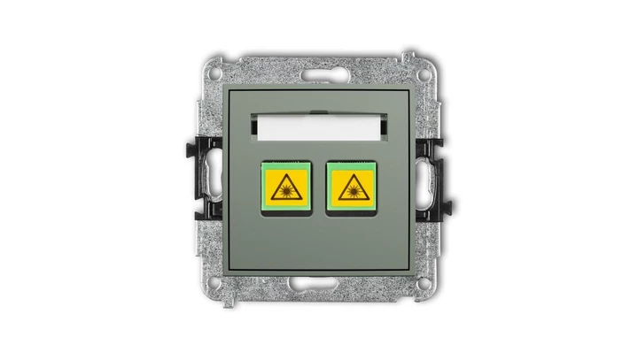 MINI Mechanizm gniazda światłowodowego/optycznego podwójnego szałwiowy 61MGOP-2