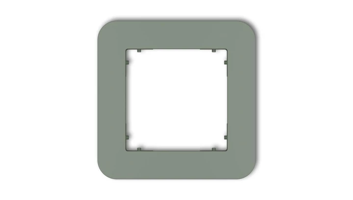 MINI Ramka uniwersalna pojedyncza zaokrąglona z tworzywa szałwiowy 61MRTZ-1