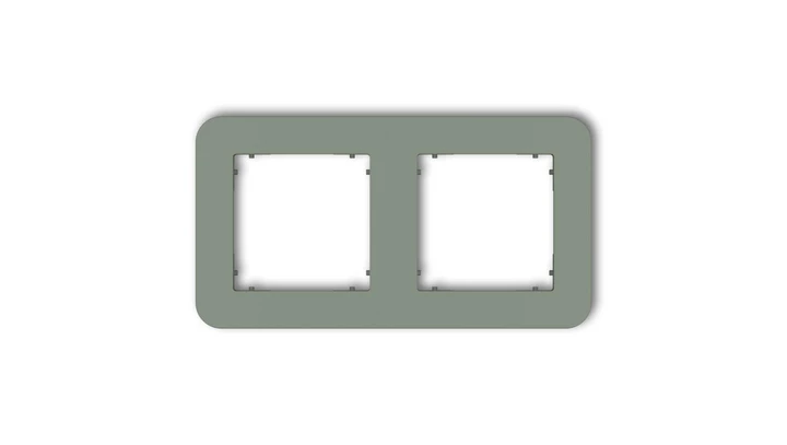 MINI Ramka uniwersalna podwójna zaokrąglona z tworzywa szałwiowy 61MRTZ-2