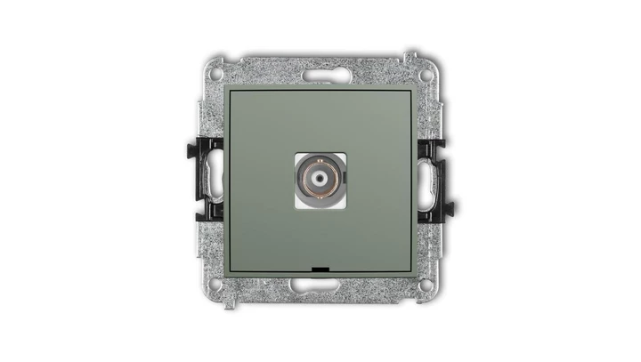 MINI Mechanizm gniazda pojedynczego BNC, bez pola opisowego szałwiowy 61MGBNCBO-1