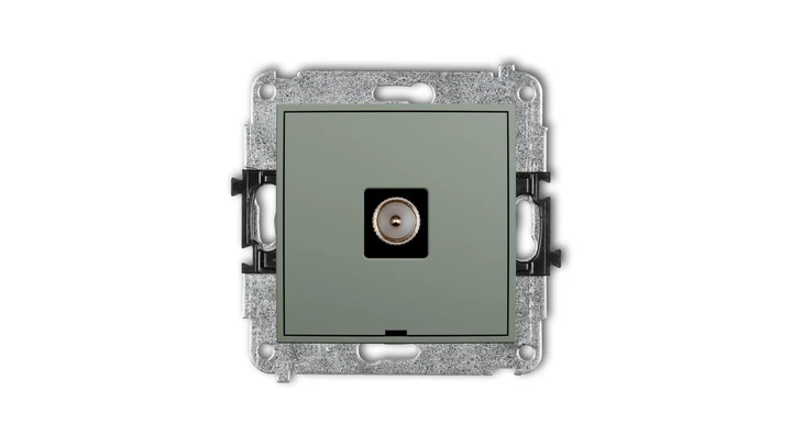 MINI Mechanizm gniazda antenowego pojedynczego TV, bez pola opisowego szałwiowy 61MGTVBO-1