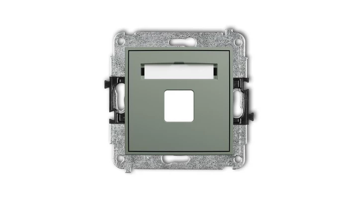 MINI Mechanizm gniazda multimedialnego pojednczego bez modułu (standard Keystone) szałwiowy 61MGM-1P