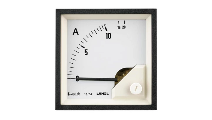 Amperomierz analogowy prądu zmiennego tablicowy EA17 72x72, 50A do współpracy z przekładnikiem 50/5 EA17N E41300000000