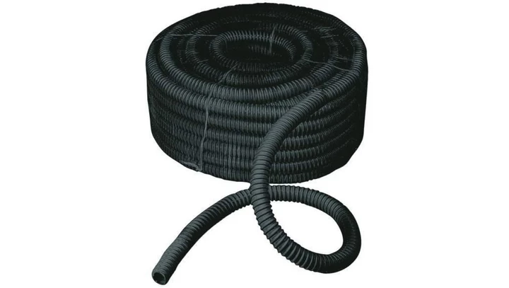 Rura spiralna wysokoelastyczna czarna 320N samogasnąca PVC +5C +60C PV UV fi 20 /30m/ ECGFE50N