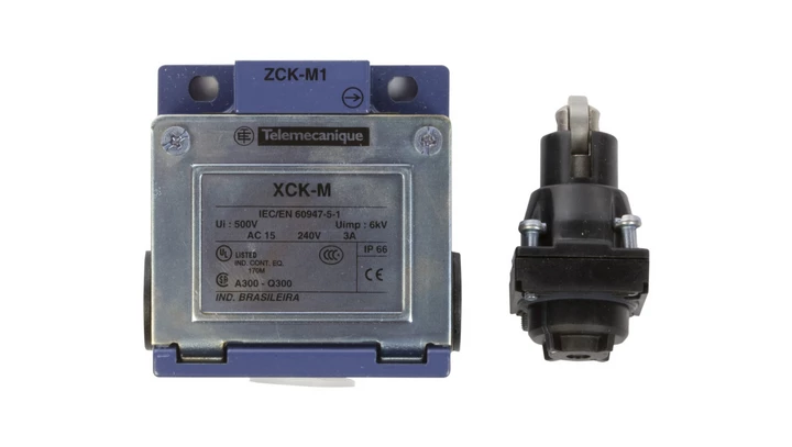 Wyłącznik krańcowy 1R 1Z migowy metal popychacz z rolką stalową XCKM102