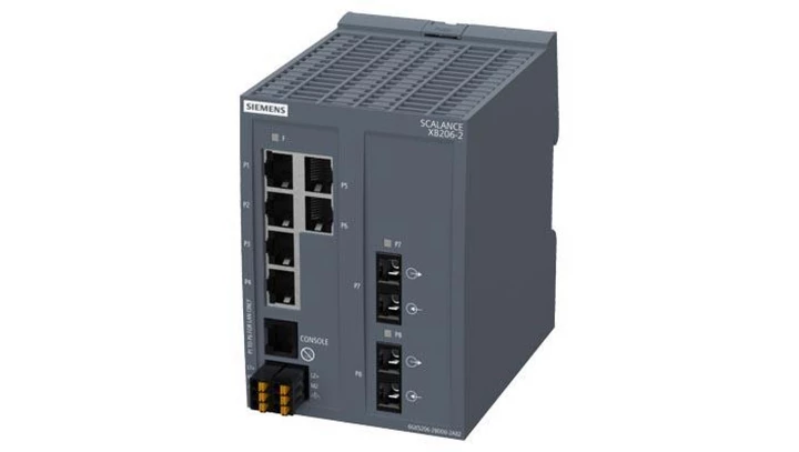 Switch przemysłowy zarządzalny SCALANCE XB206-2 6x 10/100 Mbit/s RJ45 2x MM SC tryb PROFINET 6GK5206-2BD00-2AB2