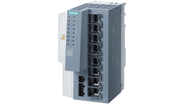 Switch przemysłowy SCALANCE XCM108PoE, 8x 10/100 Mbit/s RJ45 Power over Ethernet, 6GK5108-0PA00-2AC2