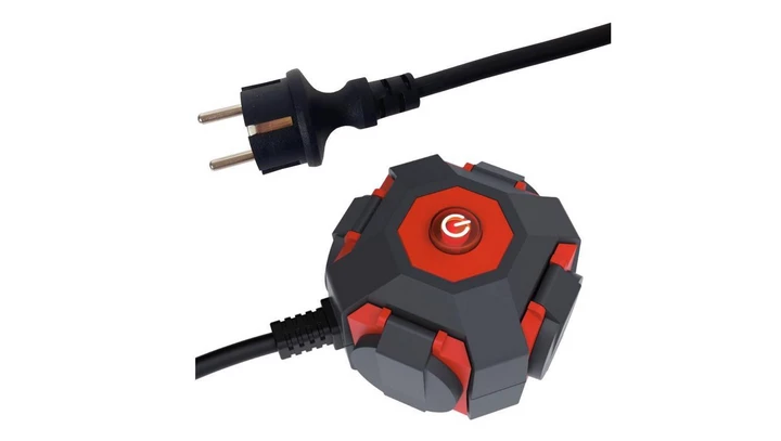 Przedłużacz warsztatowy kostka Outdoor Heavy Duty Power Globe IP44 H07RN-F 3G1,5 mm2, 1,4 m 34103