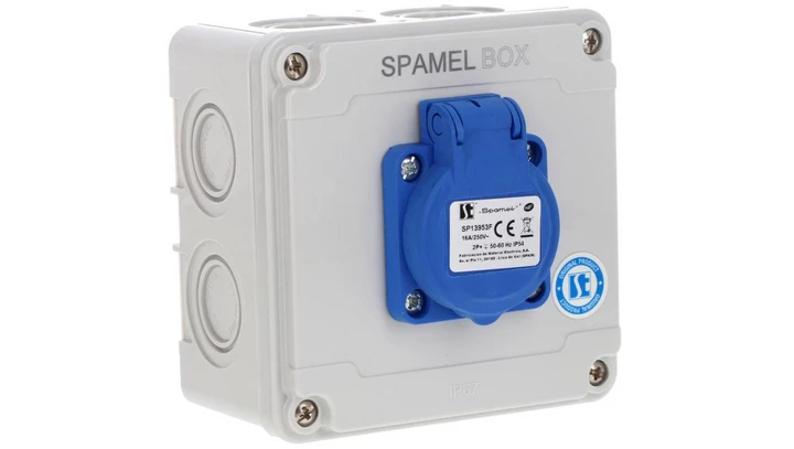 Rozdzielnica 1x3x16A INA=16A IP54 SB-001005-P0010-54