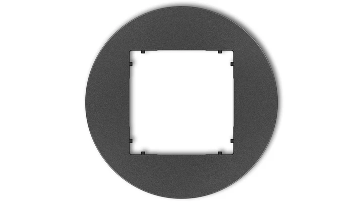 MINI Ramka uniwersalna pojedyncza okrągła z tworzywa grafitowy 11MRTO-1